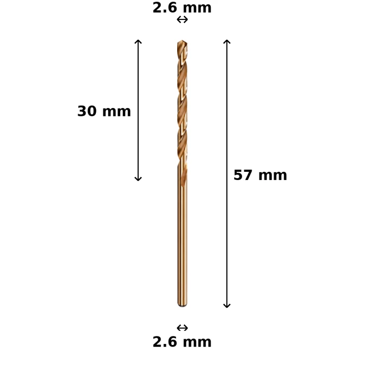 Wiertło kobaltowe Ø2.6 mm