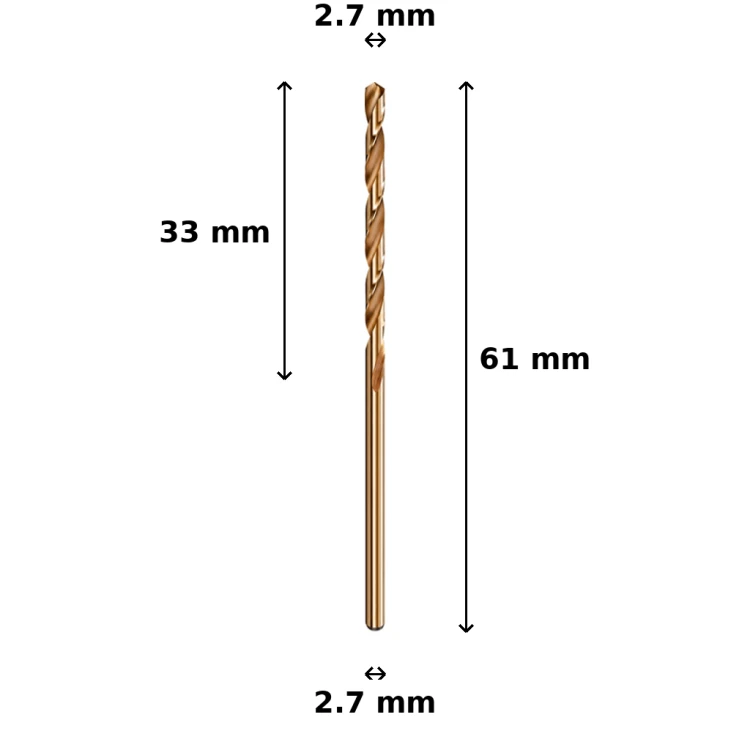 Wiertło kobaltowe Ø2.7 mm