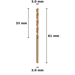 Wiertło kobaltowe Ø3.0 mm