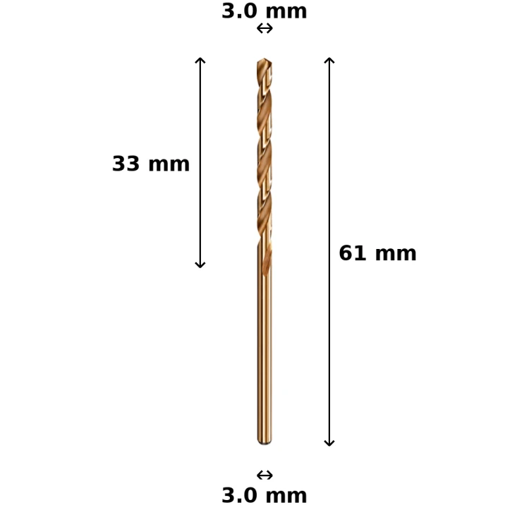 Wiertło kobaltowe Ø3.0 mm