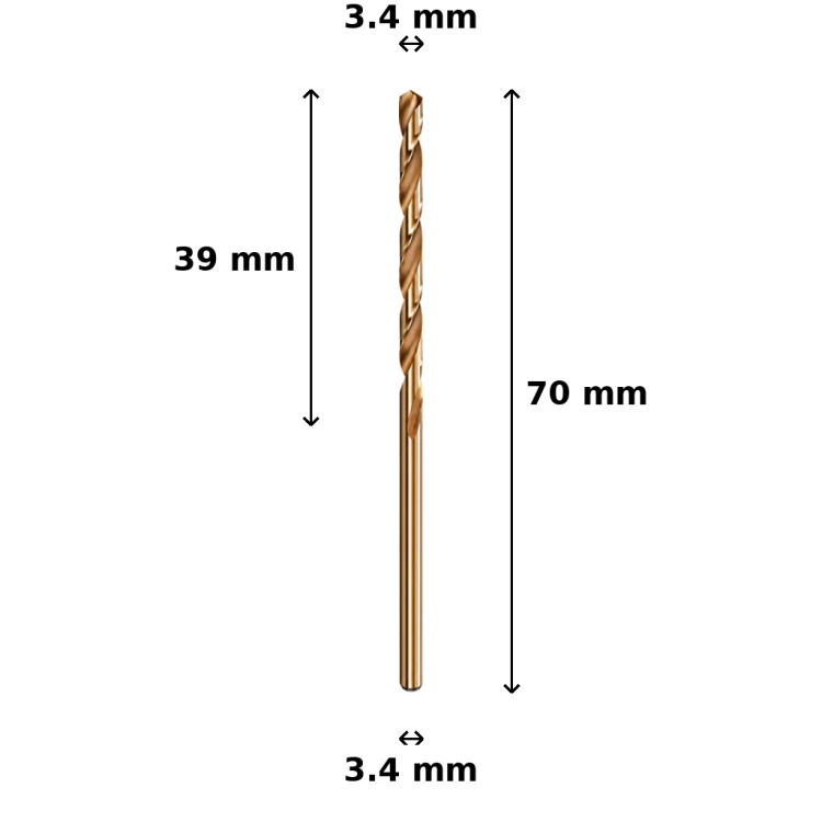Wiertło kobaltowe Ø3.4 mm