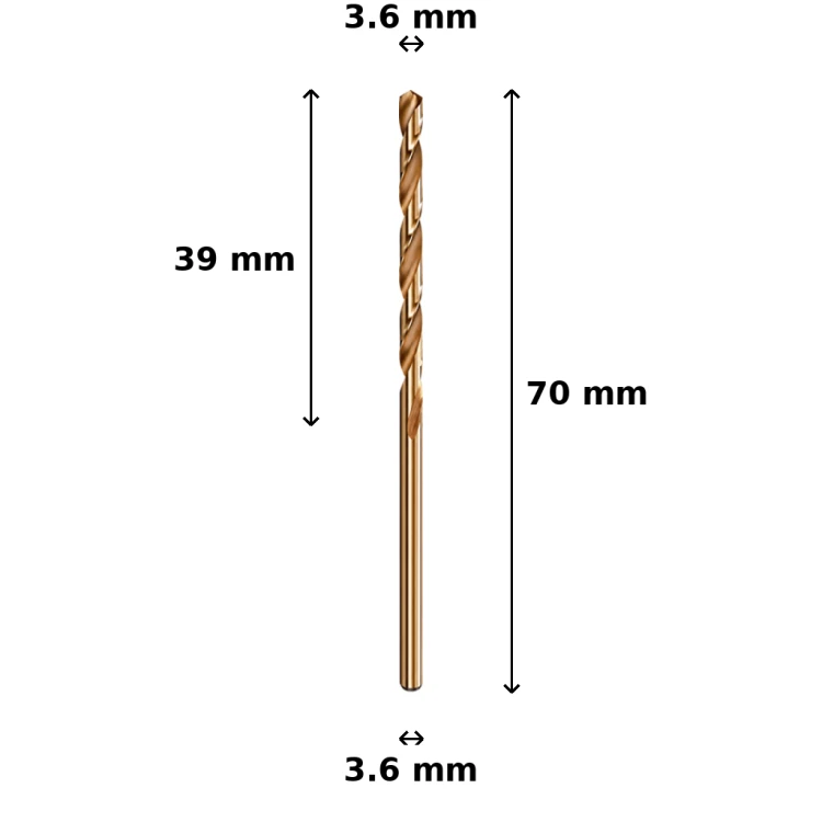 Wiertło kobaltowe Ø3.6 mm
