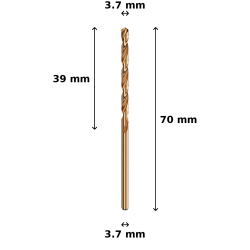 Wiertło kobaltowe Ø3.7 mm