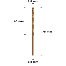 Wiertło kobaltowe Ø3.8 mm