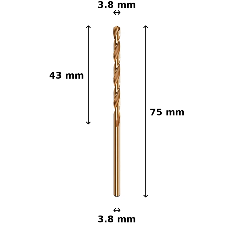 Wiertło kobaltowe Ø3.8 mm