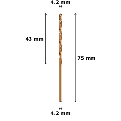 Wiertło kobaltowe Ø4.2 mm