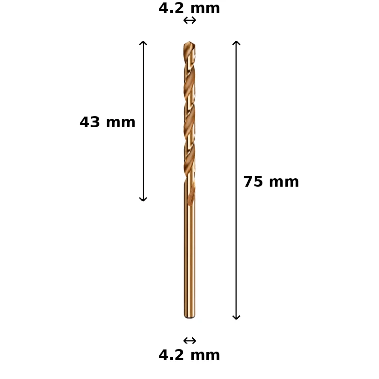 Wiertło kobaltowe Ø4.2 mm