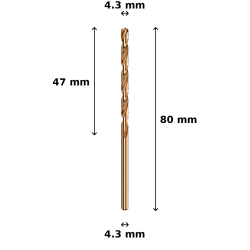 Wiertło kobaltowe Ø4.3 mm