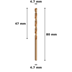 Wiertło kobaltowe Ø4.7 mm