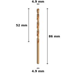 Wiertło kobaltowe Ø4.9 mm