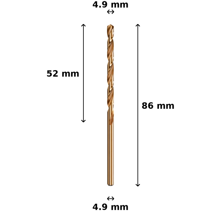 Wiertło kobaltowe Ø4.9 mm