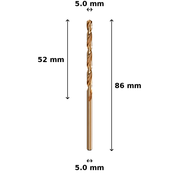 Wiertło kobaltowe Ø5.0 mm