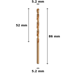 Wiertło kobaltowe Ø5.2 mm