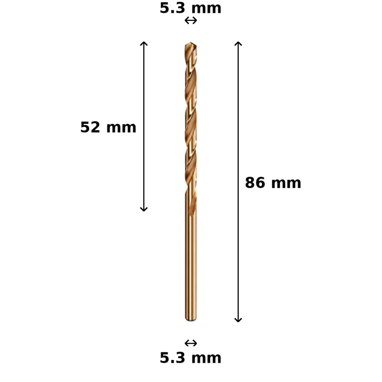 Wiertło kobaltowe Ø5.3 mm