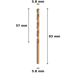 Wiertło kobaltowe Ø5.8 mm