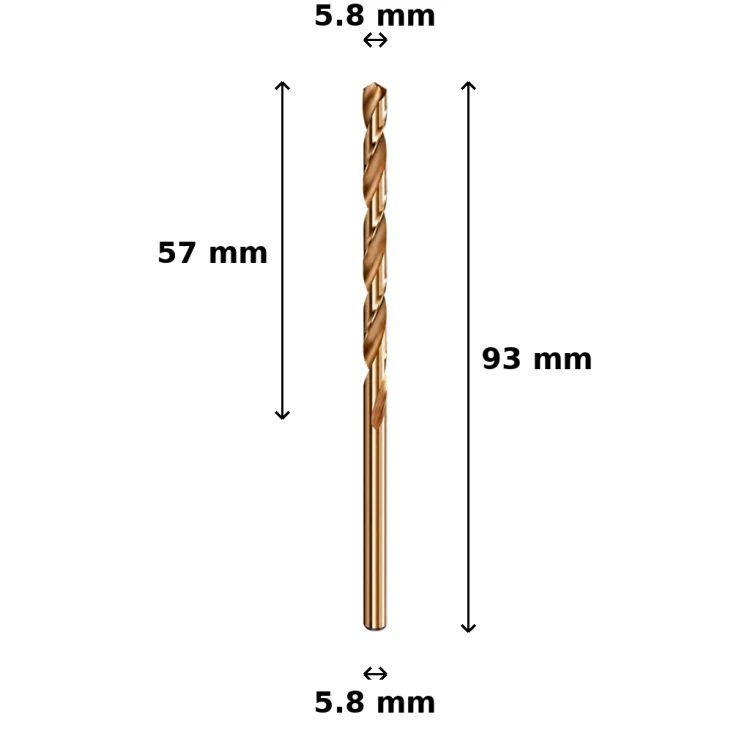 Wiertło kobaltowe Ø5.8 mm