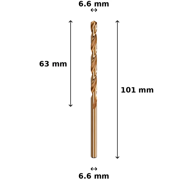 Wiertło kobaltowe Ø6.6 mm