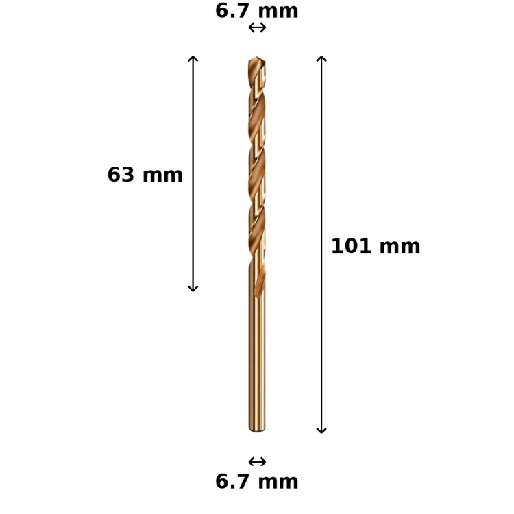 Wiertło kobaltowe Ø6.7 mm