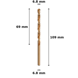 Wiertło kobaltowe Ø6.8 mm