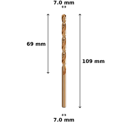 Wiertło kobaltowe Ø7.0 mm