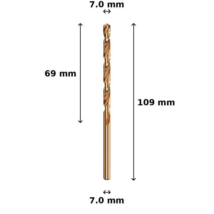 Wiertło kobaltowe Ø7.0 mm