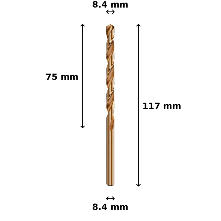 Wiertło kobaltowe Ø8.4 mm