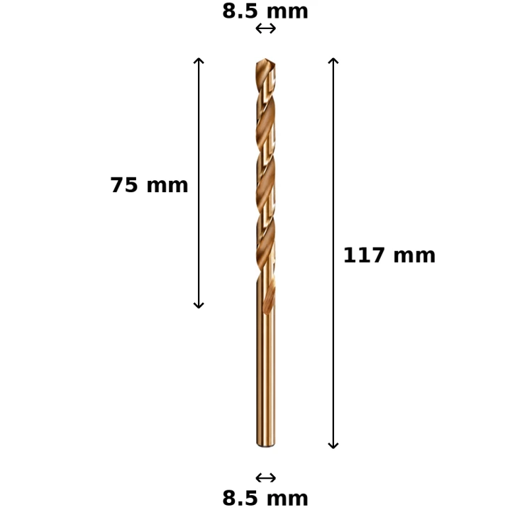Wiertło kobaltowe Ø8.5 mm