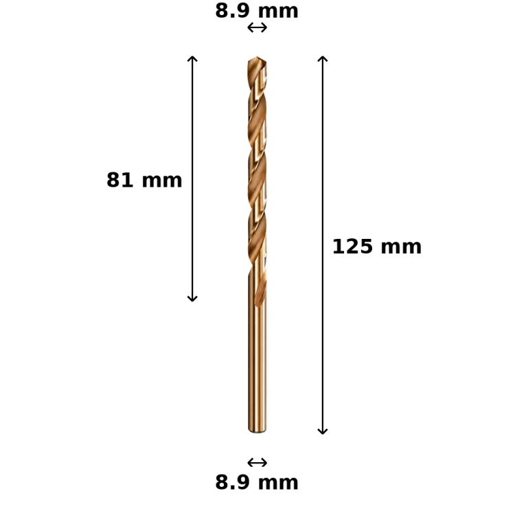 Wiertło kobaltowe Ø8.9 mm