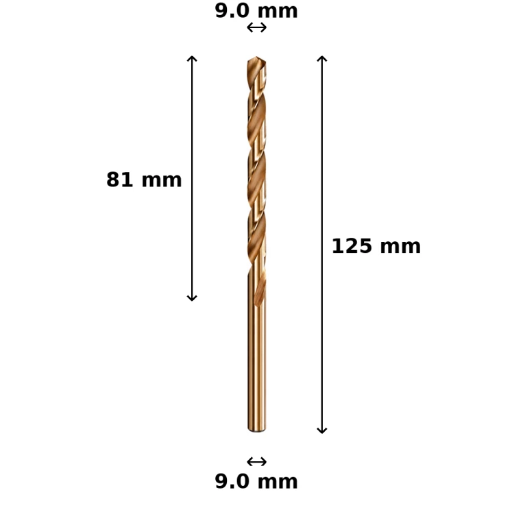 Wiertło kobaltowe Ø9.0 mm