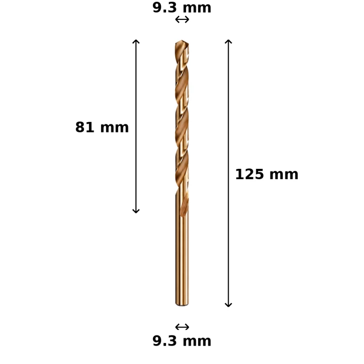Wiertło kobaltowe Ø9.3 mm