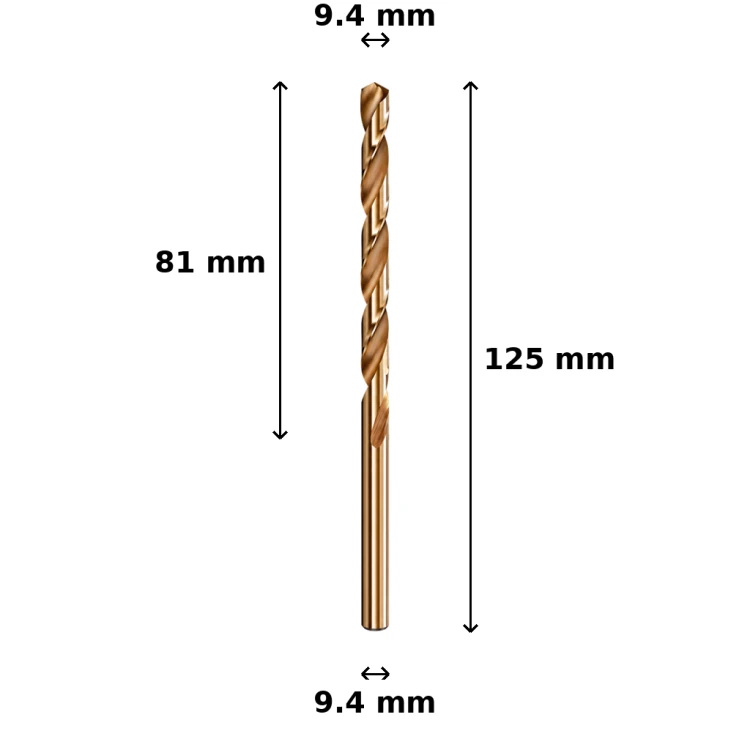 Wiertło kobaltowe Ø9.4 mm
