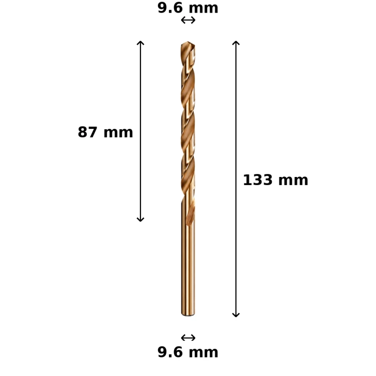 Wiertło kobaltowe Ø9.6 mm