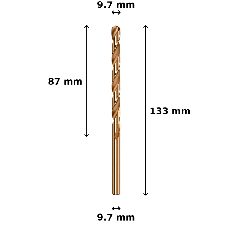 Wiertło kobaltowe Ø9.7 mm