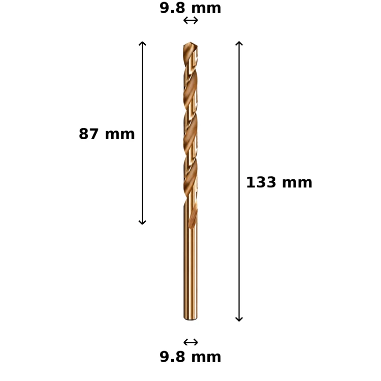 Wiertło kobaltowe Ø9.8 mm