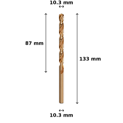 Wiertło kobaltowe Ø10.3 mm