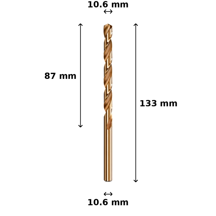 Wiertło kobaltowe Ø10.6 mm