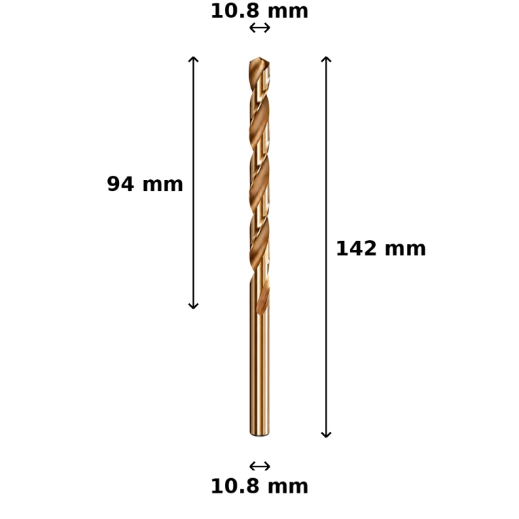 Wiertło kobaltowe Ø10.8 mm