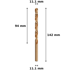 Wiertło kobaltowe Ø11.1 mm