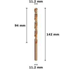 Wiertło kobaltowe Ø11.2 mm