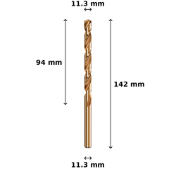 Wiertło kobaltowe Ø11.3 mm