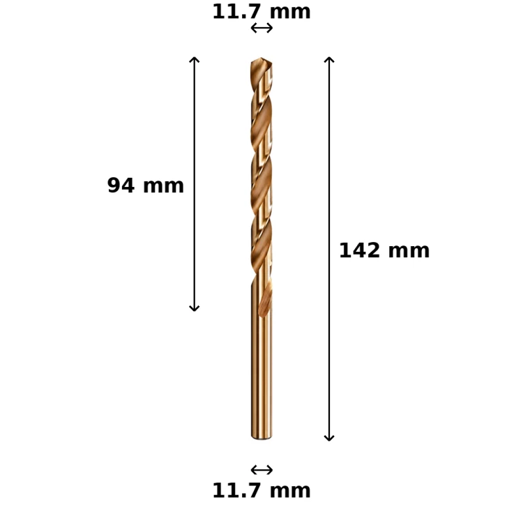 Wiertło kobaltowe Ø11.7 mm