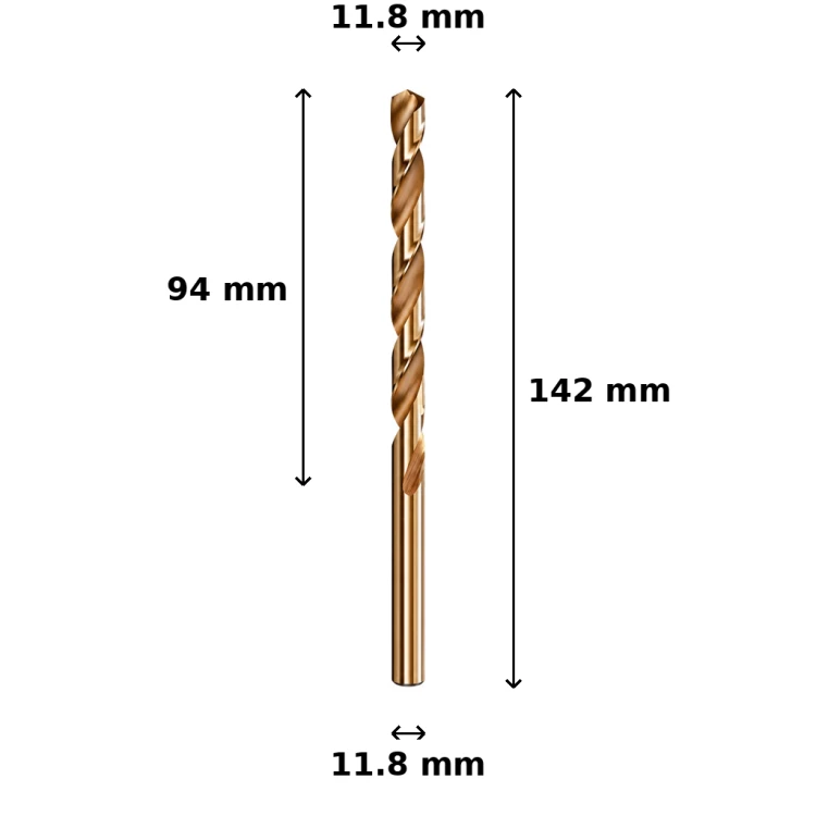 Wiertło kobaltowe Ø11.8 mm