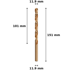Wiertło kobaltowe Ø11.9 mm