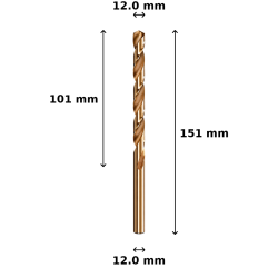 Wiertło kobaltowe Ø12.0 mm