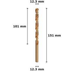 Wiertło kobaltowe Ø12.3 mm