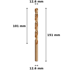 Wiertło kobaltowe Ø12.6 mm