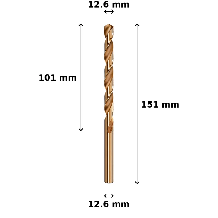 Wiertło kobaltowe Ø12.6 mm
