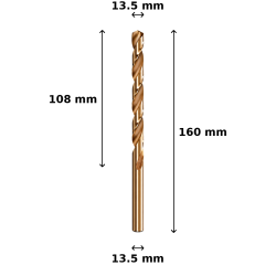 Wiertło kobaltowe Ø13.5 mm