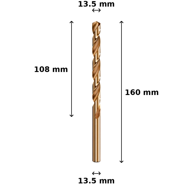 Wiertło kobaltowe Ø13.5 mm