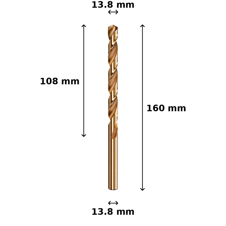 Wiertło kobaltowe Ø13.8 mm